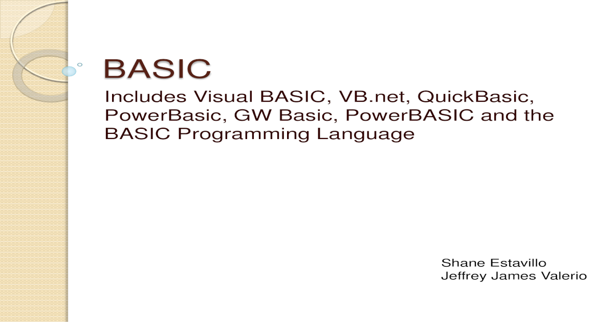 example of visual basic programming language